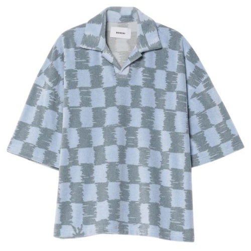 Bonsai Terry Check Polo Blauw
