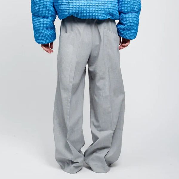 Bonsai Wool Super Loose Broek Grijs