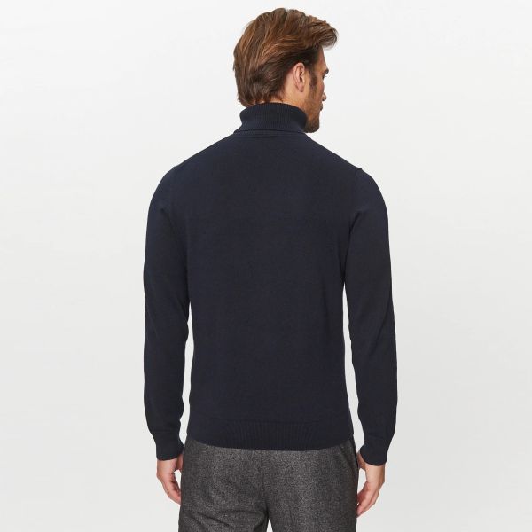 Boss Akiro Turtle Neck Sweater Navy