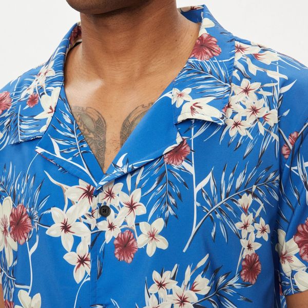 Boss Beach Overhemd Blauw