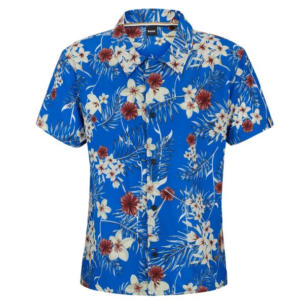 Boss Beach Overhemd Blauw