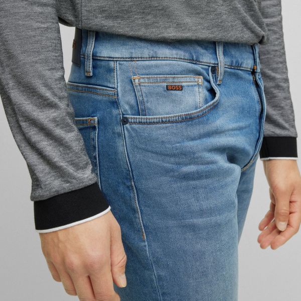 Boss Delaware Slim Jeans Blauw