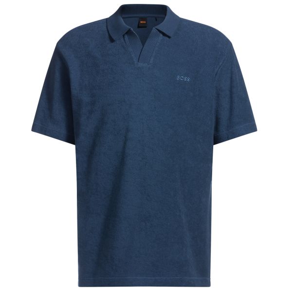 Boss Doubletowel Polo Blauw