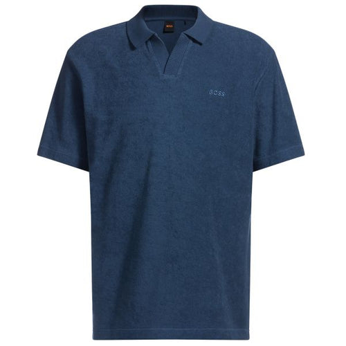 Boss Doubletowel Polo Blauw