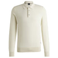 Boss Gemello Longsleeve Knit Polo Off White