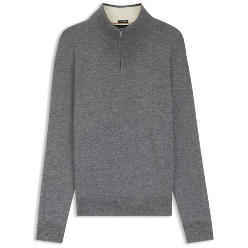 Boss Hemarlo Zip Sweater Grijs