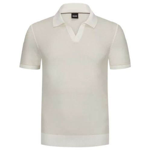 Boss Jianluca Knitted Polo Off White