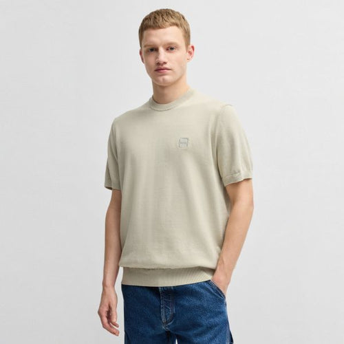 Boss Kanache Knitted T-shirt Beige