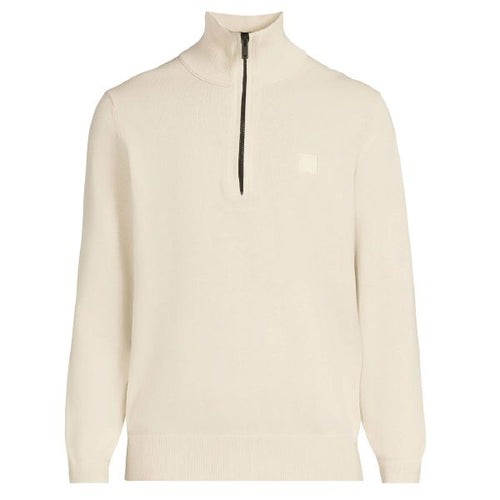 Boss Kanobix Zip Mock Sweater Beige