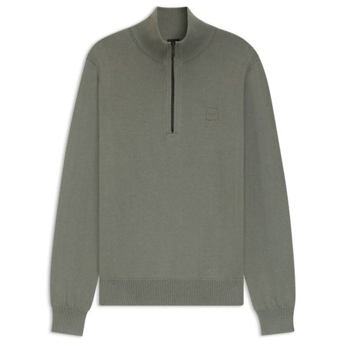 Boss Kanobix Zip Mock Sweater Antraciet