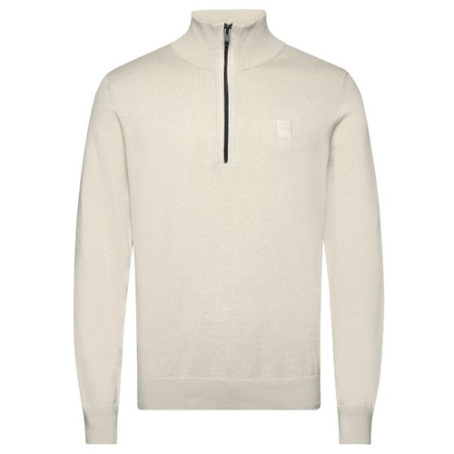 Boss Kanobix Zip Mock Sweater Beige
