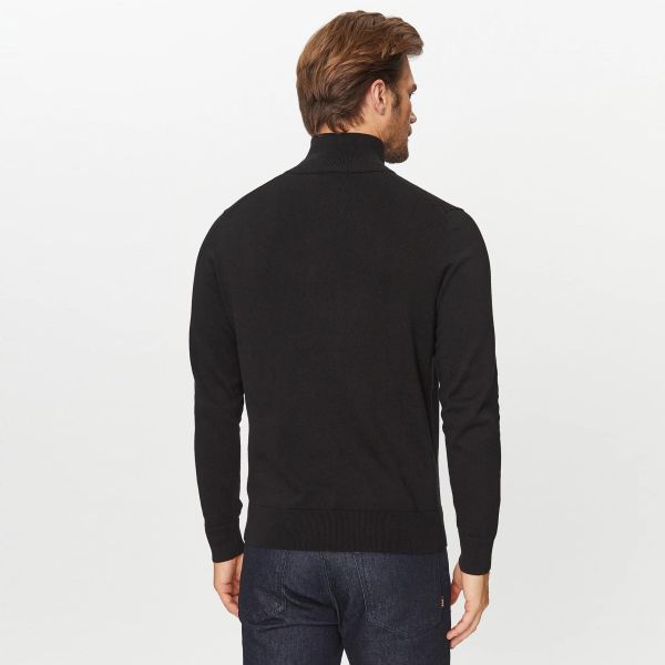 Boss Kanobix Zip Mock Sweater Zwart