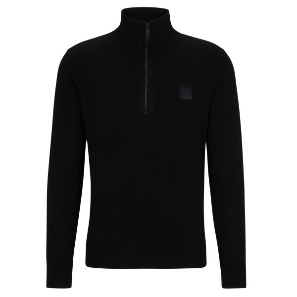 Boss Kanobix Zip Mock Sweater Zwart