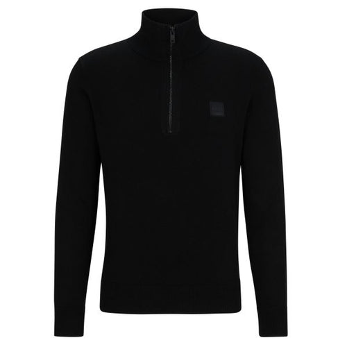 Boss Kanobix Zip Mock Sweater Zwart