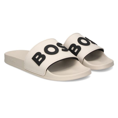 Boss Kirk Slippers Off White