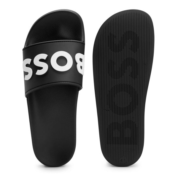 Boss Kirk Slippers Zwart