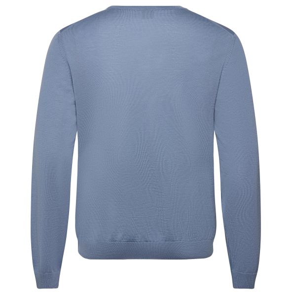 Boss Leno Knit Sweater Licht Blauw