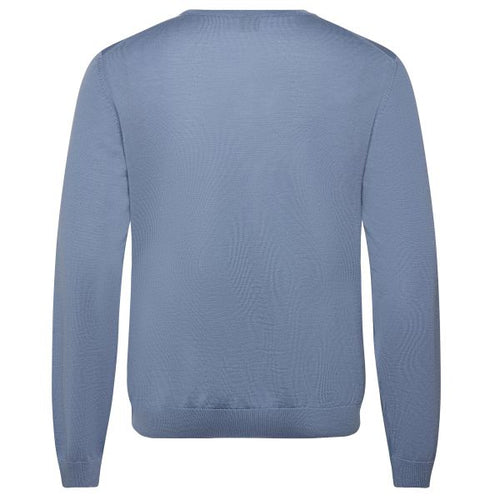 Boss Leno Knit Sweater Licht Blauw