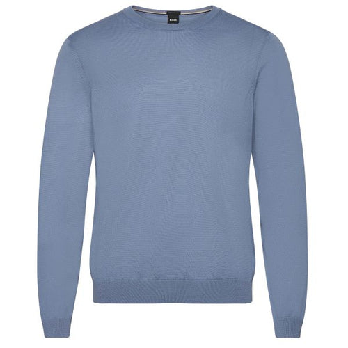 Boss Leno Knit Sweater Licht Blauw