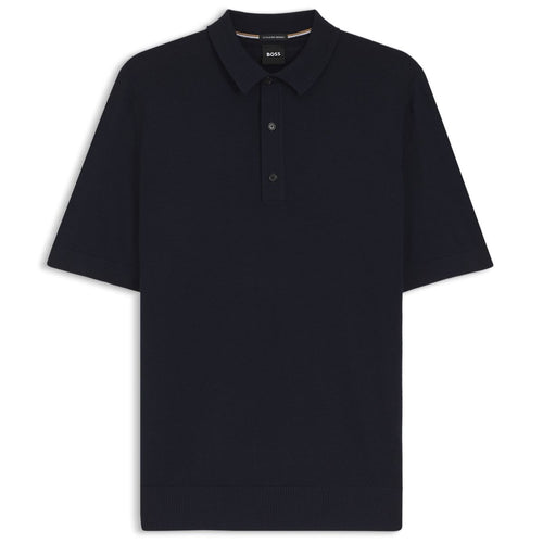 Boss Nolano Knitted Polo Navy