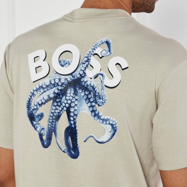 Boss Numbers T-shirt Beige