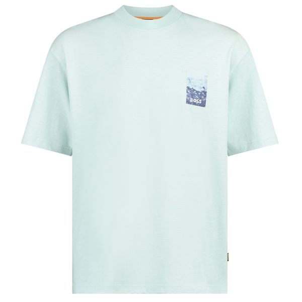 Boss Numbers T-shirt Licht Blauw