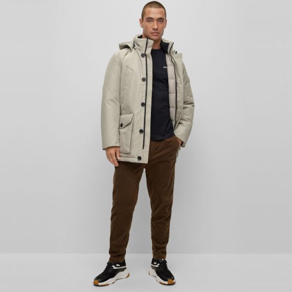 Boss Osiass Parka Grijs