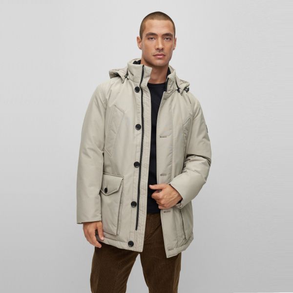 Boss Osiass Parka Grijs