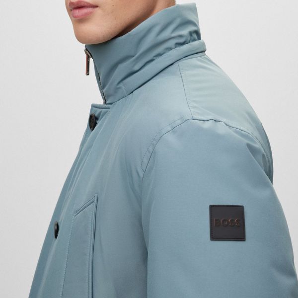 Boss Osiass Parka Licht Blauw