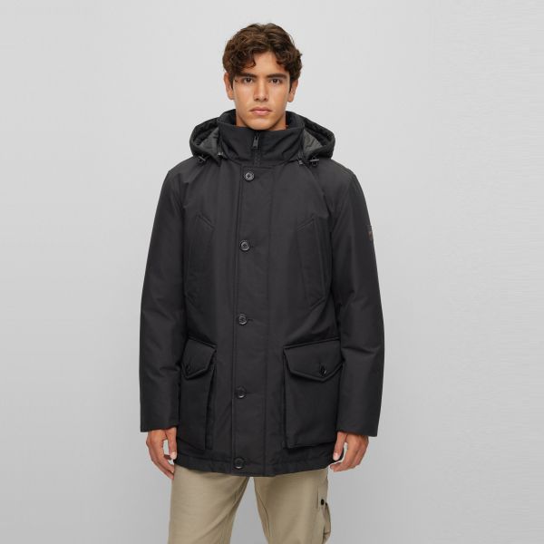 Boss Osiass Parka Zwart