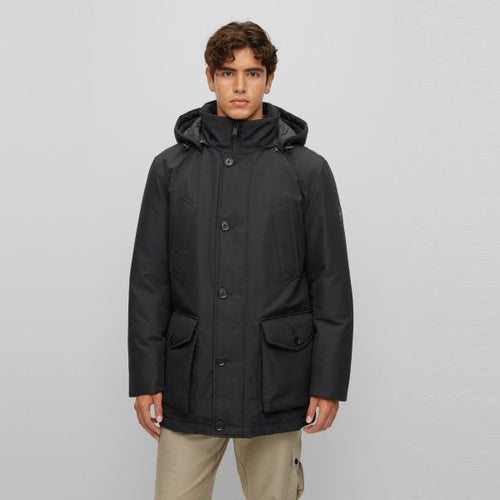 Boss Osiass Parka Zwart