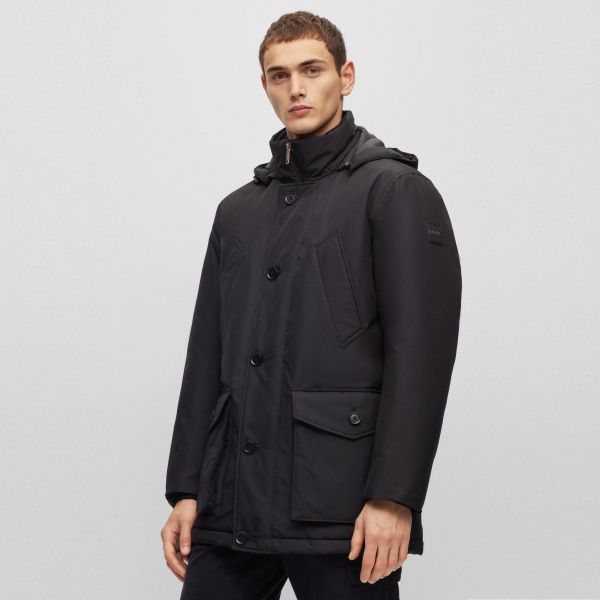 Boss Osiass Parka Zwart