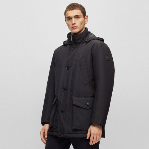 Boss Osiass Parka Zwart