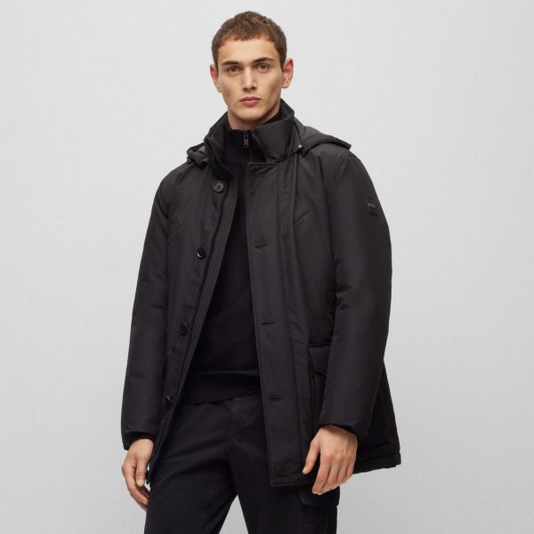 Boss Osiass Parka Zwart