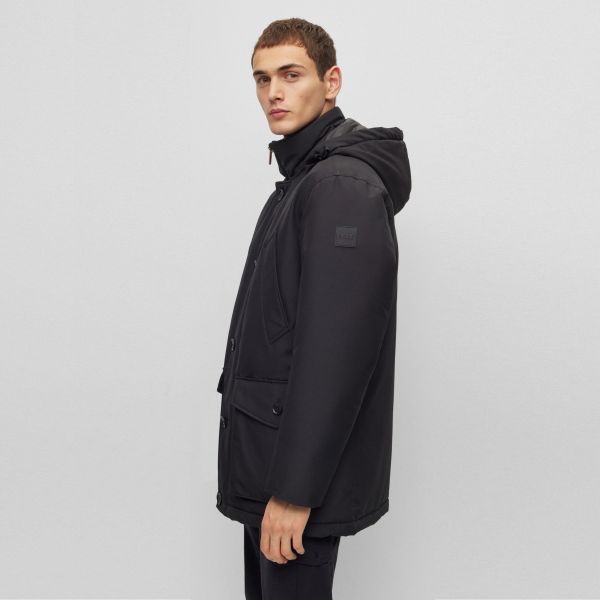 Boss Osiass Parka Zwart