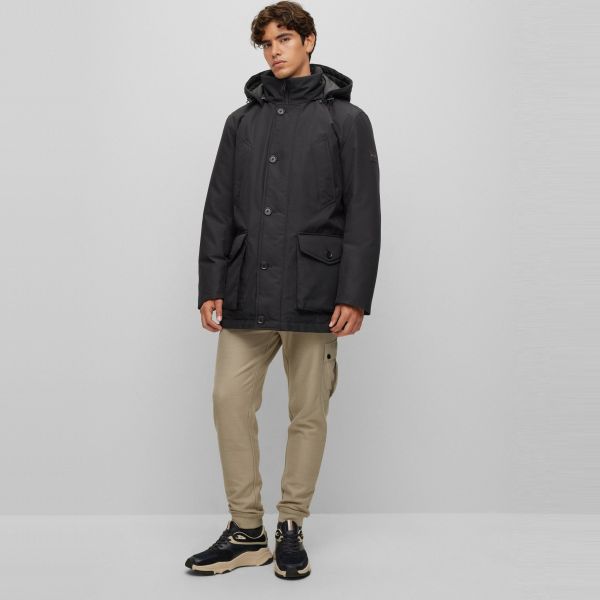 Boss Osiass Parka Zwart