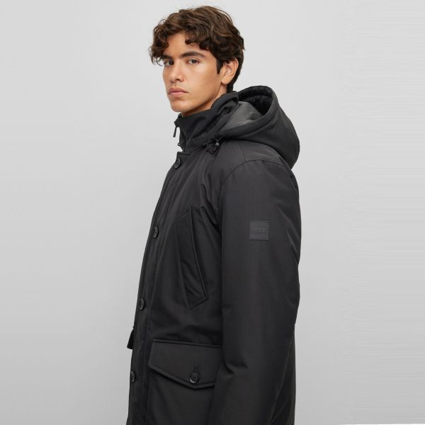 Boss Osiass Parka Zwart