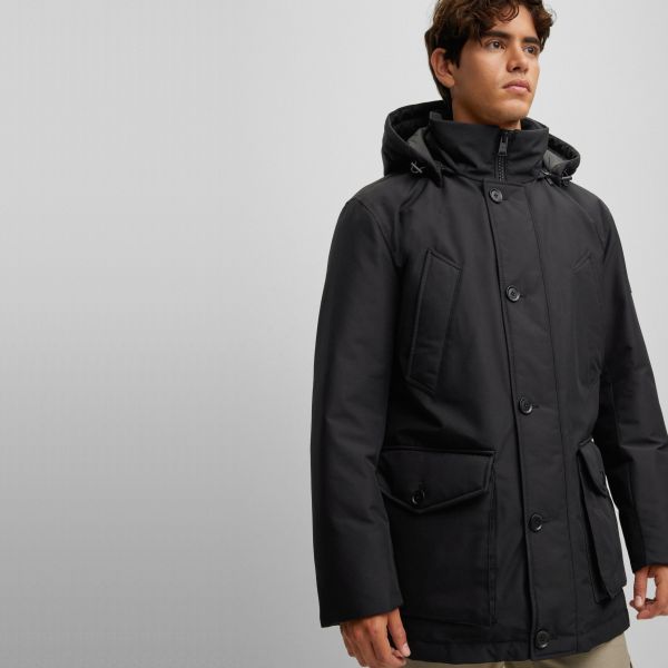 Boss Osiass Parka Zwart