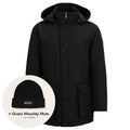 boss osiass parka zwart