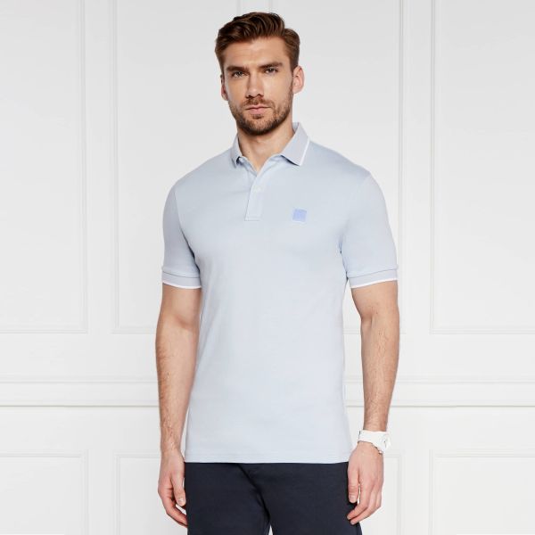 Boss Passertip Polo Licht Blauw