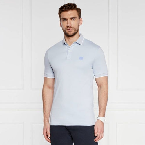 Boss Passertip Polo Licht Blauw