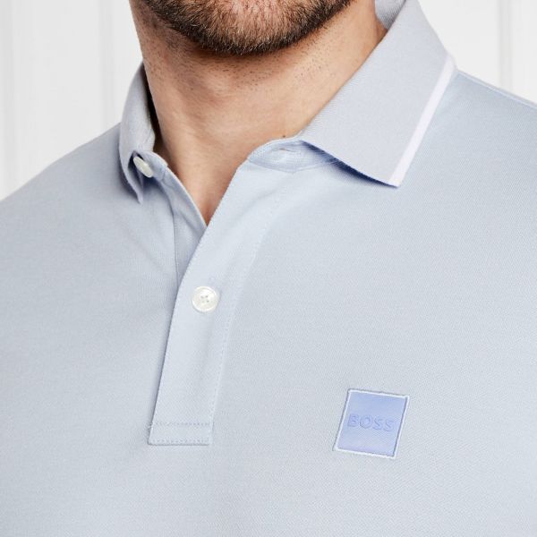 Boss Passertip Polo Licht Blauw
