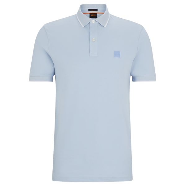 Boss Passertip Polo Licht Blauw