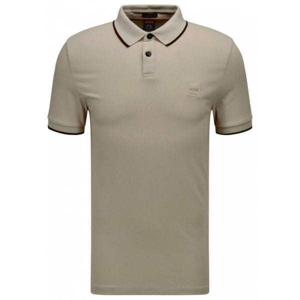 boss passertip polo grijs