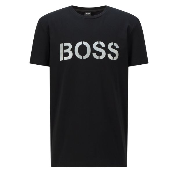 Boss Printed Logo T-shirt Zwart