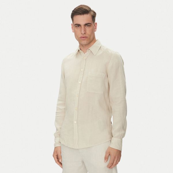 Boss Relegant Overhemd Beige