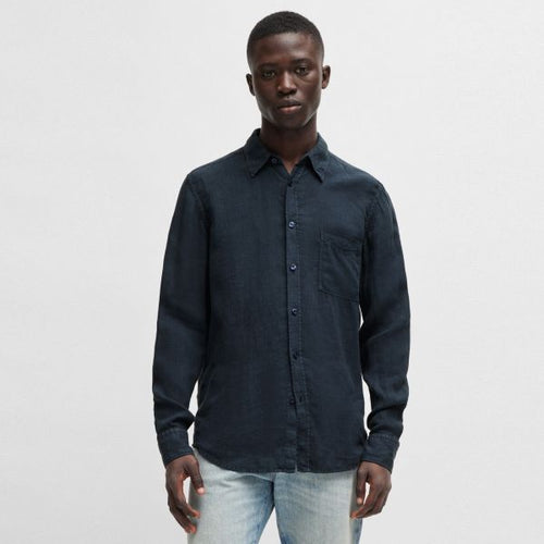 Boss Relegant Overhemd Navy