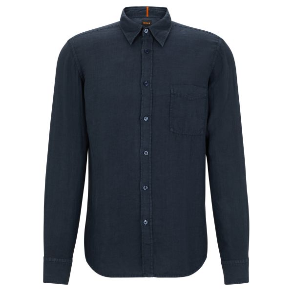 Boss Relegant Overhemd Navy