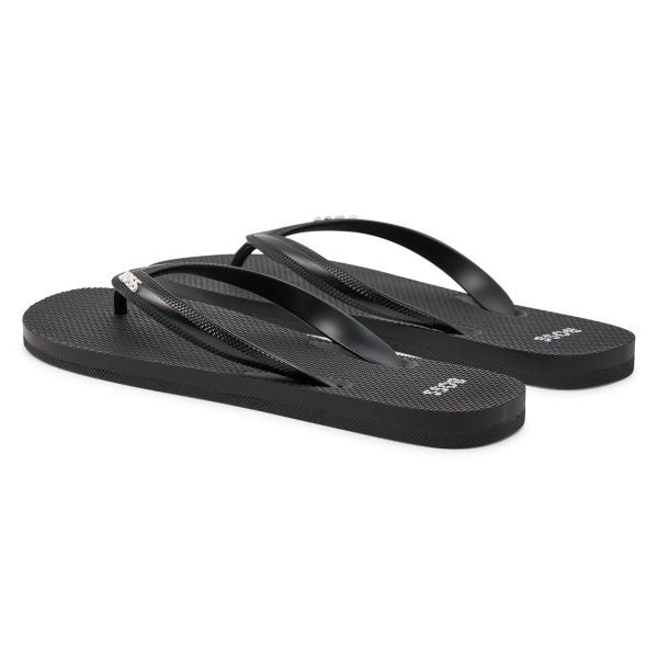 Boss Signature Slippers Zwart
