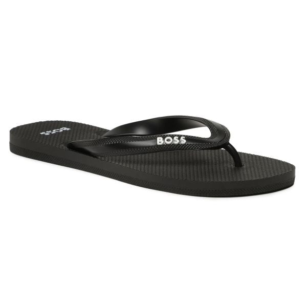 Boss Signature Slippers Zwart